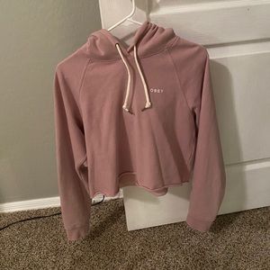 Obey cropped hoodie